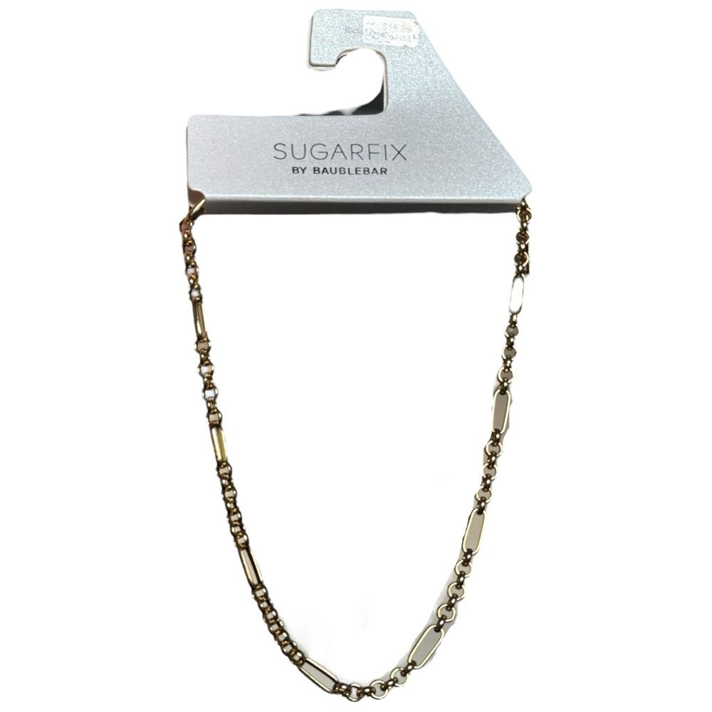 SUGARFIX by BaubleBar Short Gold Chain Adjustable Necklace NEW